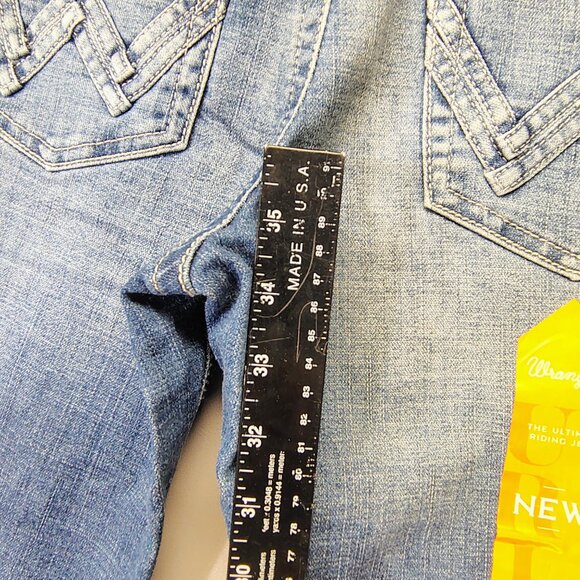 Wrangler Willow Women's Junior Boot Cut Riding Blue Denim Jeans - Picture 6 of 10